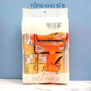 SET CÂY LĂN BỤI KÈM 6 LÕI , Bộ Cây Lăn Bụi 6 Lõi Lăn Thay Thế Làm Sạch Quần Áo, Ga Giường, Sofa, Lông Chó Mèo - PHỦI BỤI