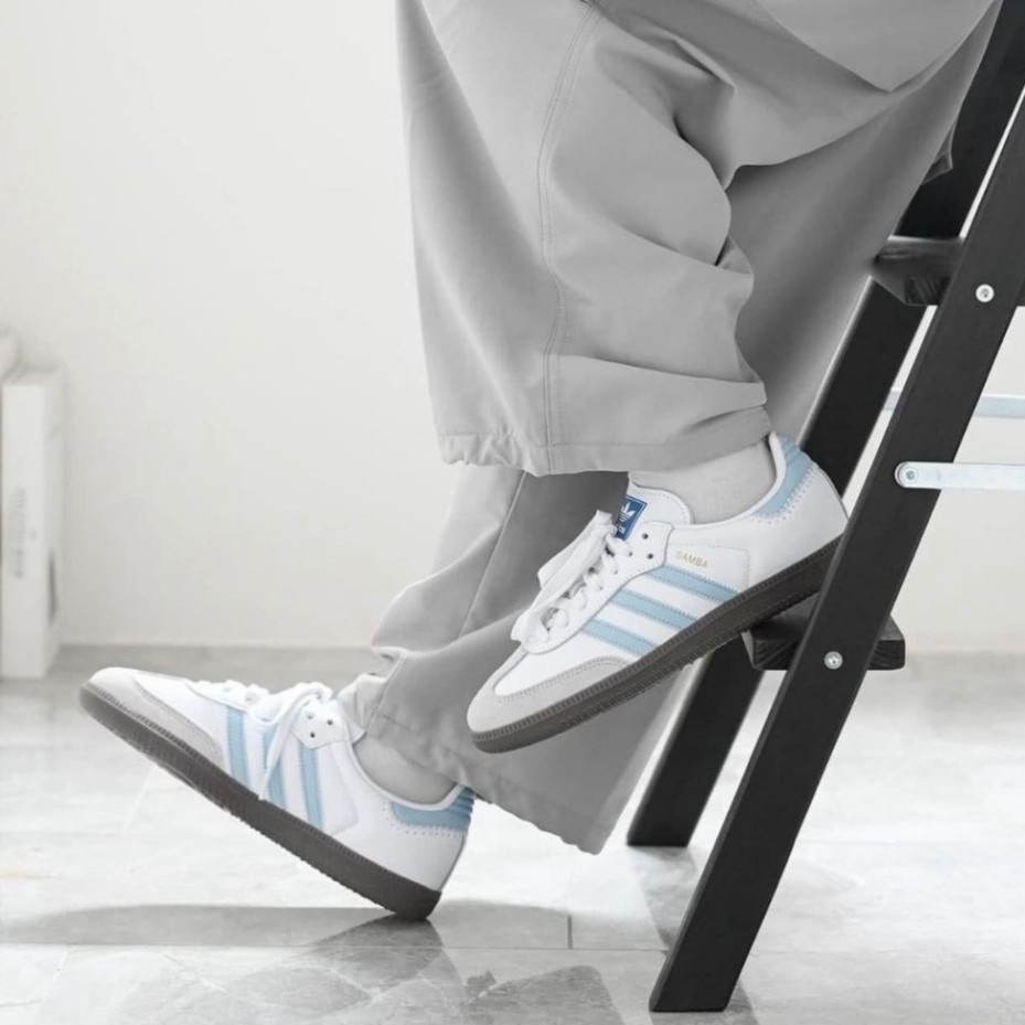 [ Chính  Hãng ] Giày_Adidas Samba OG Blue Phối Đồ Cực Đẹp Nam Và Nữ, Full Box