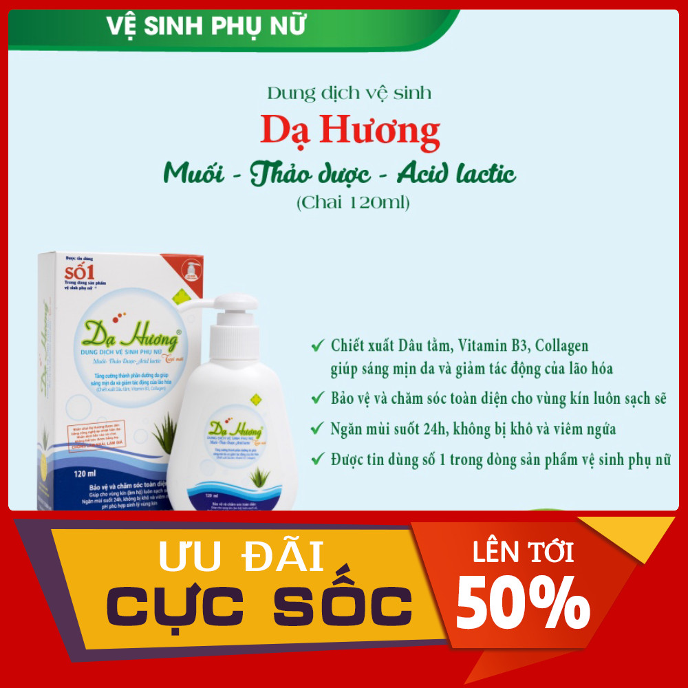 Dung dịch vệ sinh phụ nữ Dạ Hương (chai 100ml,120ml)