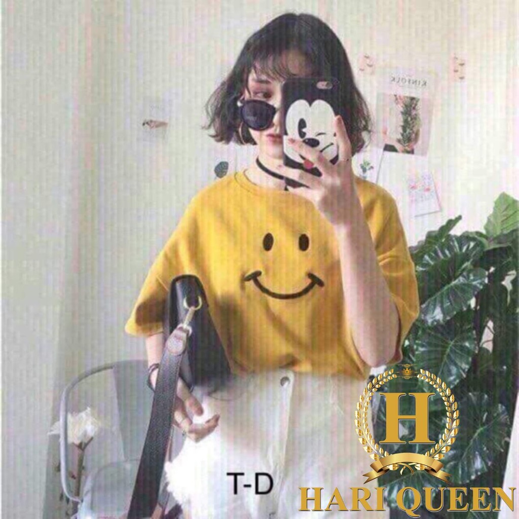 Áo thun in hình mặt cười HARI0419