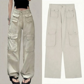 Quần Dài Túi Hộp VENNE Ống Rộng Kaki Cotton Cạp Cao Nam Nữ Unisex