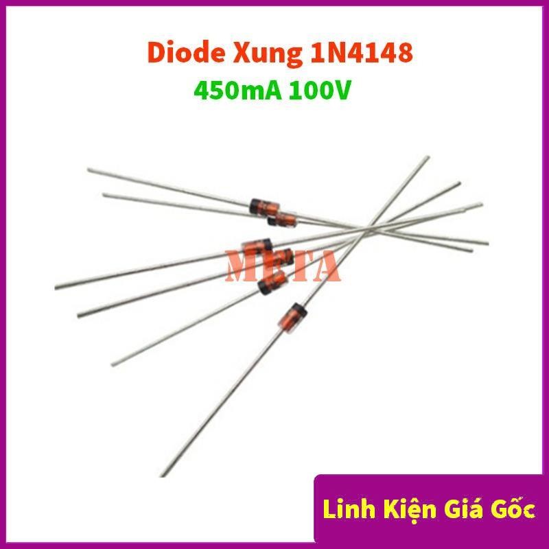 [Túi 10 Con] Diode Xung 1N4148 450mA 100V Chân Cắm DO-35 DIP - Diode Zenner 4148