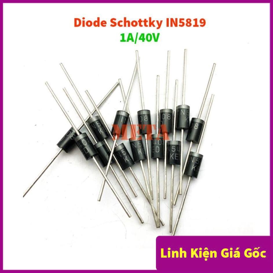 [Túi 10 Con] 1N5819 - Diode Schottky IN5819 1A/40V DO-41 Chân Cắm - Đi Ốt Nhanh 5819