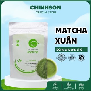 XUÂN 100G - Bột Trà Xanh Organic Fuji Matcha Nguyên Chất Pha Đồ Uống, Lám Bánh, Đắp Mặt
