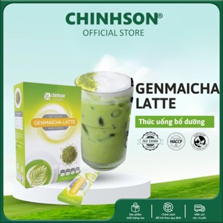 Trà Sữa Matcha Gạo Rang Chính Sơn Genmaicha Latte 100% tự nhiên [Hộp 180g - 18g x 10 stick]