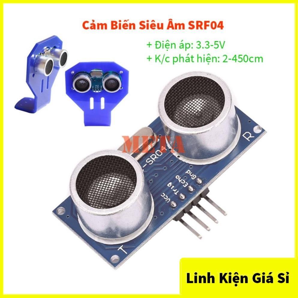 Module Cảm Biến Siêu Âm SRF04, HC SR04, HC-SR04 - Khung giá Đỡ Cảm Biến Siêu Âm SRF04/05