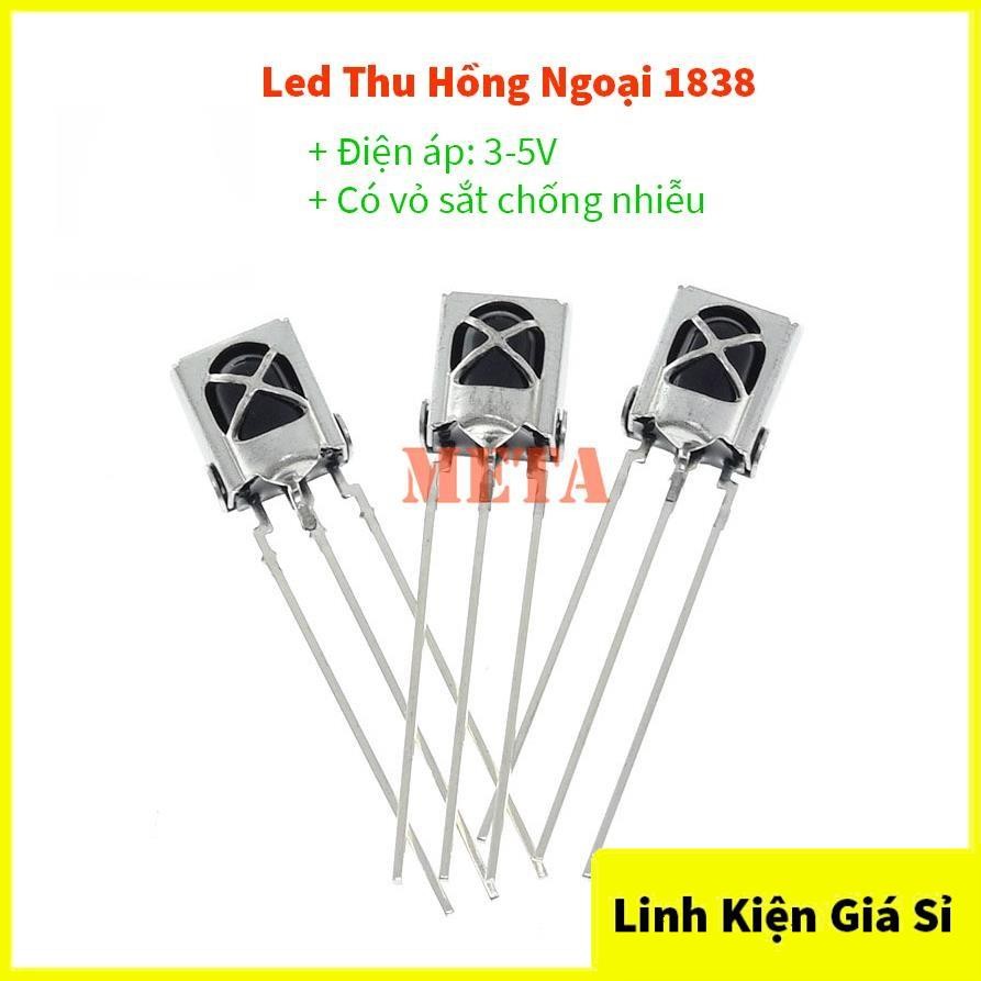 [Gói 5 Con] Led Thu Hồng Ngoại 1838 1838T có vỏ sắt chống nhiễu - Led thu vở sắt 3 chân IR1838