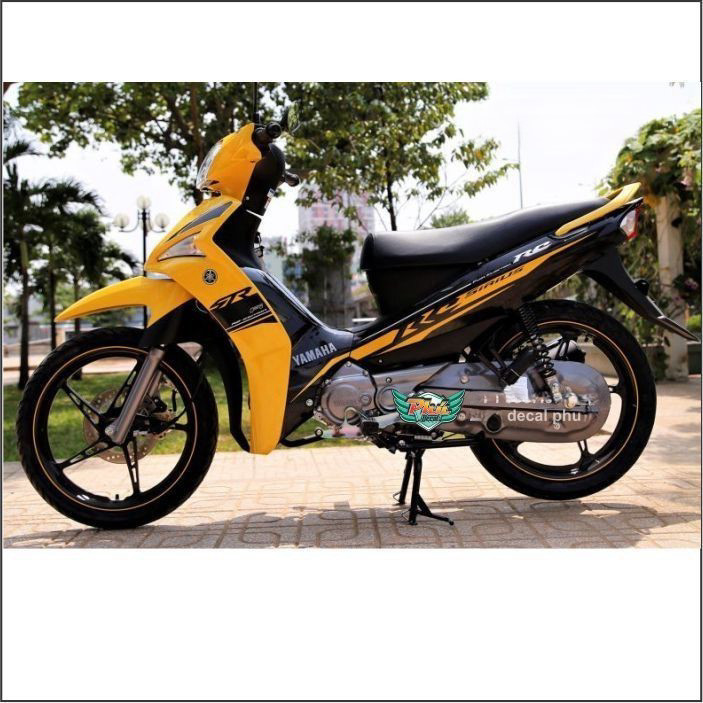 Tem Sirius Fi Rc Vàng đen ( Decal PVC cao cấp không bay màu )