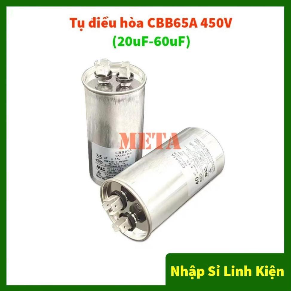Tụ điều hòa CBB65 CBB65A 450V - tụ máy nén điều hòa 20uF 25uF 30uF 35uF 40uF 50uF 60uF (Loại Tốt)