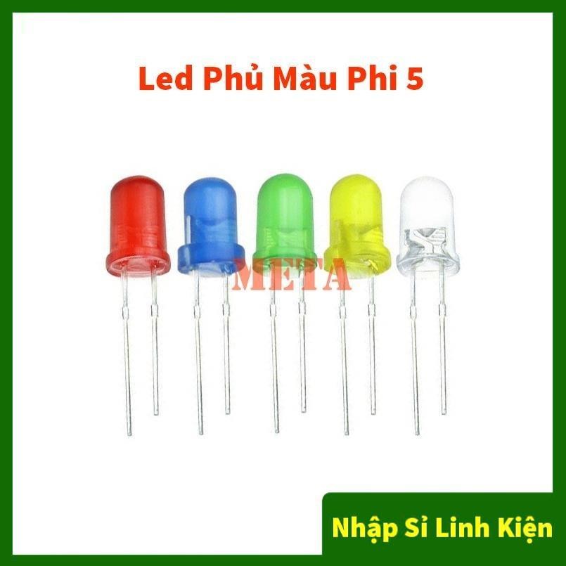 [Gói 30 Con] Led Phủ Màu 5mm gồm 3 Màu Đỏ, Vàng, Xanh Lá - Led F5, Led Phi 5, Led Phủ Màu F5
