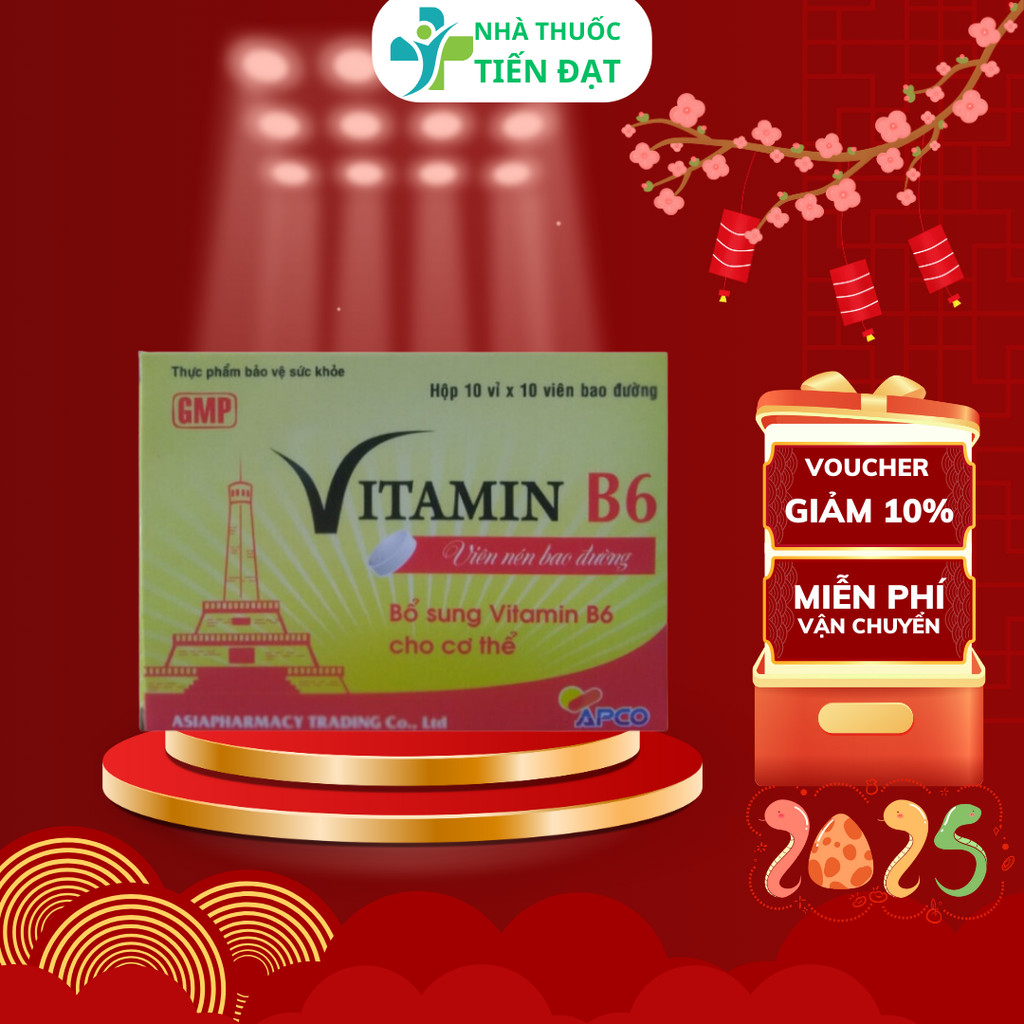 Vitamin B6 - Hỗ trợ bổ sung vitamin B6 cho cơ thể ( Hộp 100 viên)