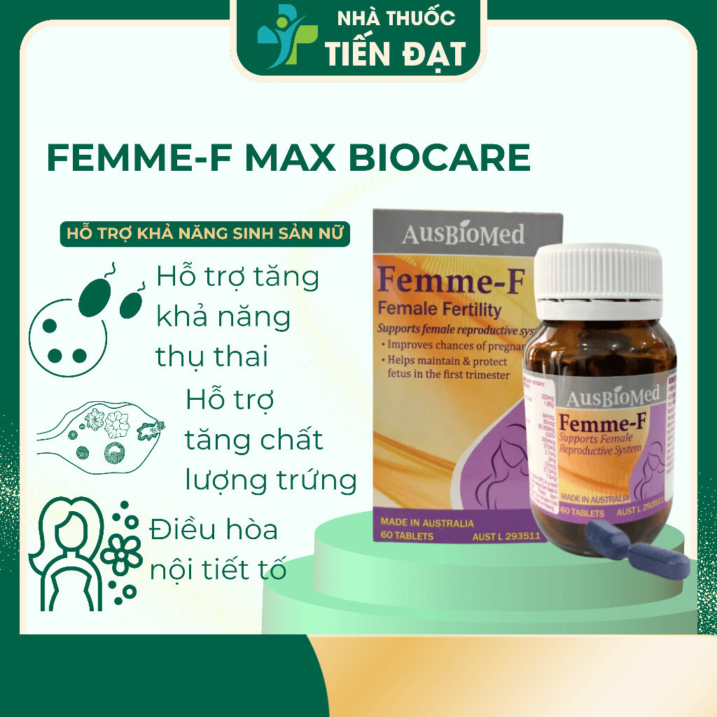 Femme-F Maxbiocare - Hỗ trợ tăng khả năng sức khỏe sinh sản phụ nữ