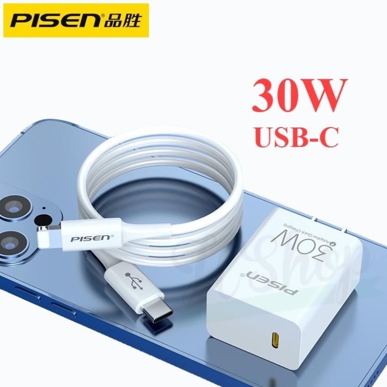 [ Pisen 30W / 20W ] Bộ sạc / Củ Sạc PISEN QUICK PD 20W / 30W  TS-C160( bán lẻ củ hoặc dây  ) - Hàng 