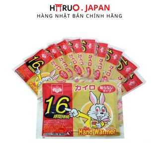 Túi 10 Miếng dán giữ nhiệt con thỏ hàng chuẩn Nhật Kairo Hand Wammer 16h giữ ấm cơ thể