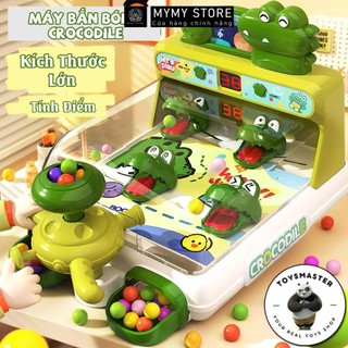 Đồ Chơi Máy Bắn Bóng Pinball Mini Hình Cá Sấu Crocodile Chế Độ Tính Điểm Có Đèn Nhạc Vui Nhộn Rèn Luyện Tay Mắt Cho Bé