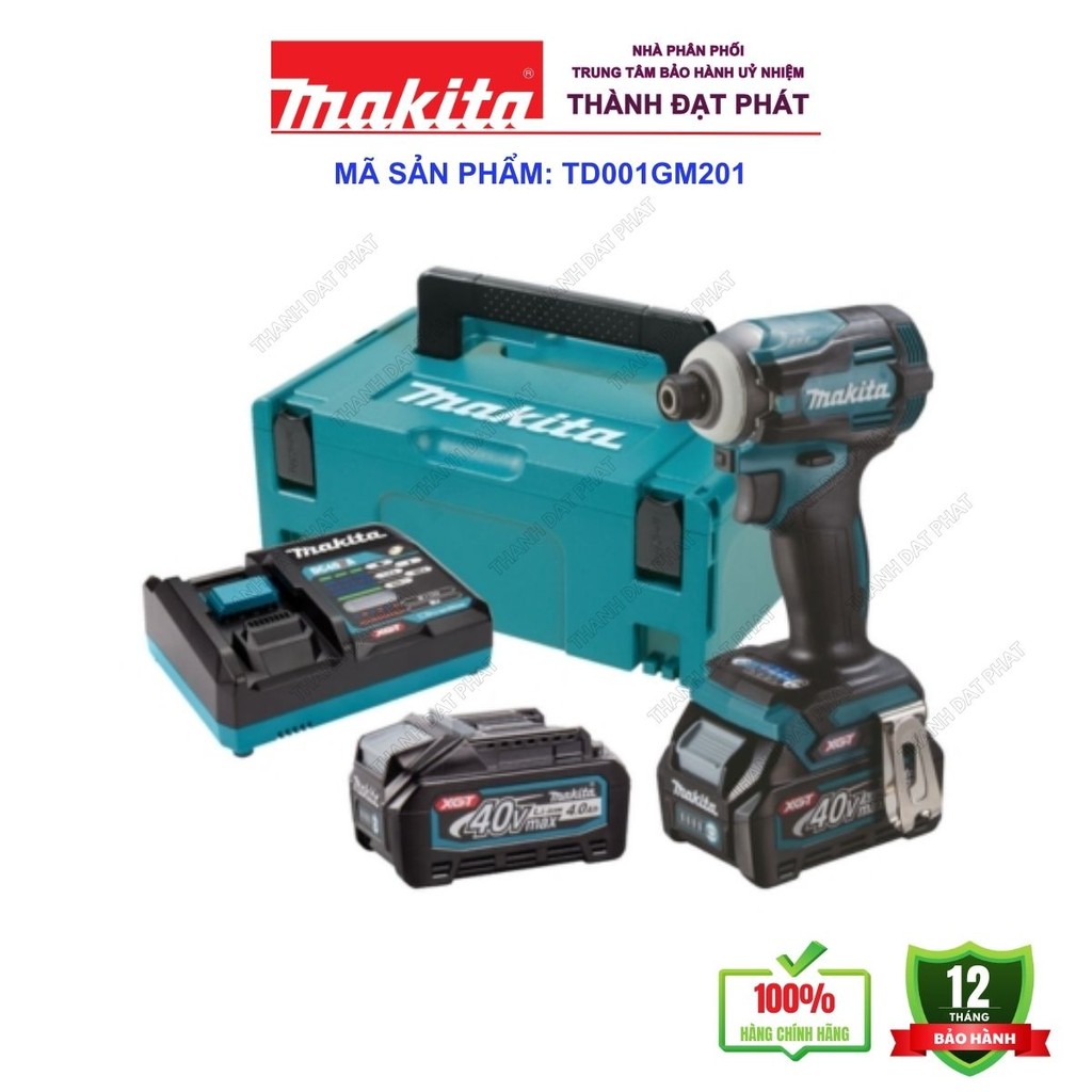 MÁY BẮT VÍT DÙNG PIN(BL)(40V MAX) MAKITA TD001GM201 CHÍNH HÃNG
