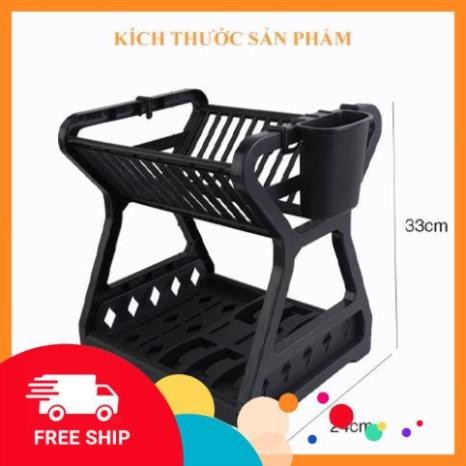 [SALE] Kệ Để Bát Đĩa 2 Tầng Nhỏ Gọn, Giá Úp Chén Đĩa