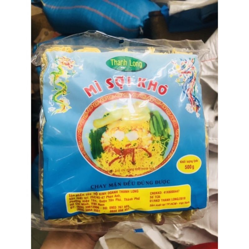 Mì sợi khô Thanh Long 500g - mì trứng sợi nhỏ