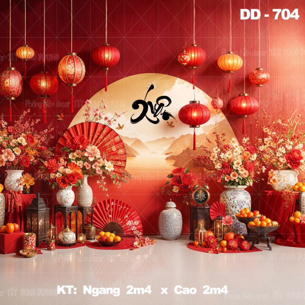 Phông nền - Chụp ảnh Chủ đề TẾT sang trọng Luxury 3D/5D đủ kích thước