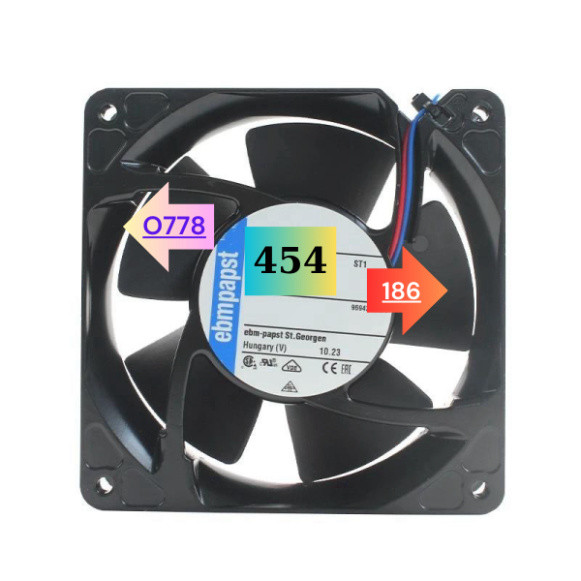 Quạt ebm Chịu Nhiệt Độ Cao 24V 12.5W Chính Hãng Đức 4114nhh, 4114 NHH(R)
