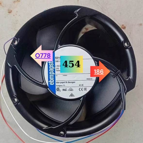 6314/2HP 24V 30W, 6314/17Tdhhp, 6314/2MP Chính Hãng Đức Quạt EBM Nhập Khẩu