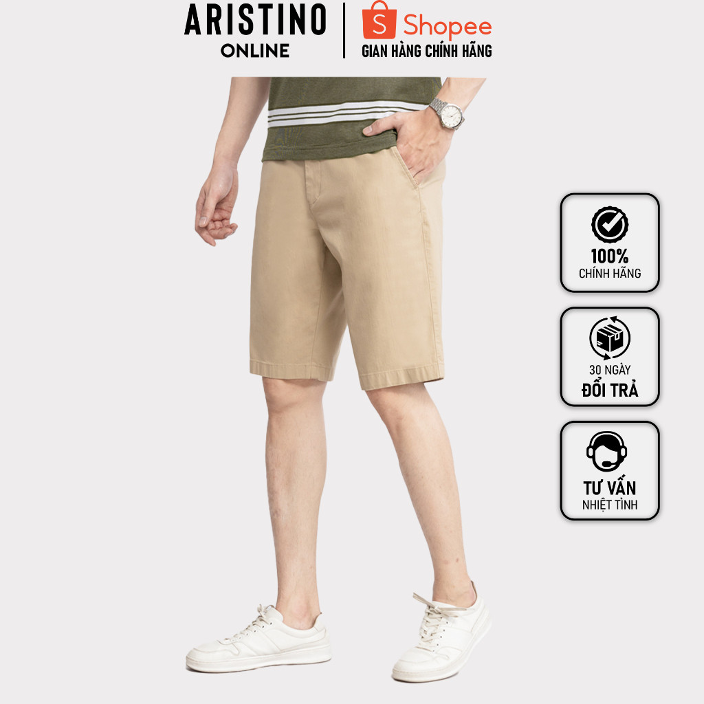 QUẦN SHORT KHAKI NAM 𝐀𝐑𝐈𝐒𝐓𝐈𝐍𝐎 ASO032S3