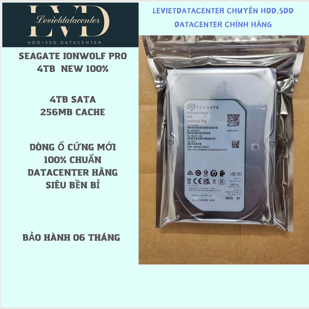 [HDD NEW 100%, GIÁ RẺ NHẤT]HDD,ổ cứng sata Seagate ionwolf Pro 4TB