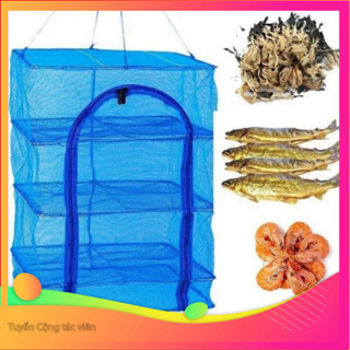 Lồng phơi thực phẩm phơi cá khô chống côn trùng chất liệu lưới PE dễ dàng vệ sinh thu gọn