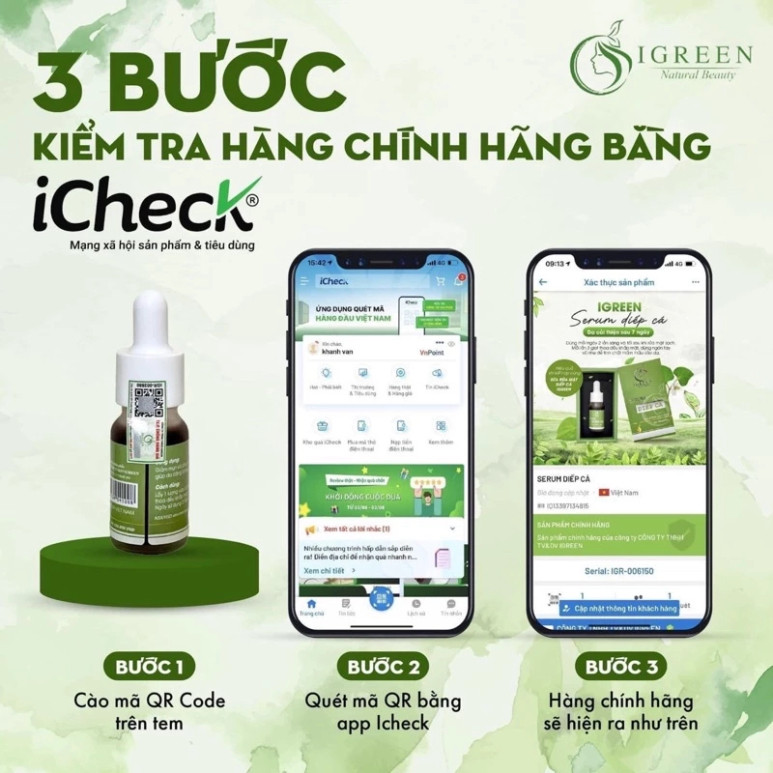SERUM GIẢM MỤN SAU 7 NGÀY - SERUM DIẾP CÁ IGREEN