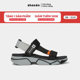 Giày Sandals Nam Shondo F7 Track Xám Vân Đen Vân F7T2010