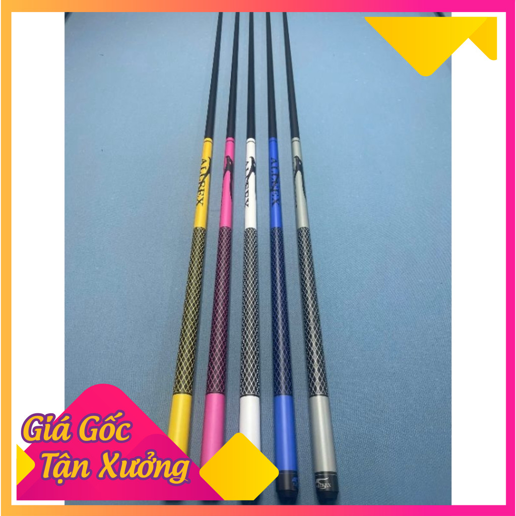 [Aileex] Gậy Bi A, Cơ bida lỗ 1 khúc Carbon Aileex chống cong vênh