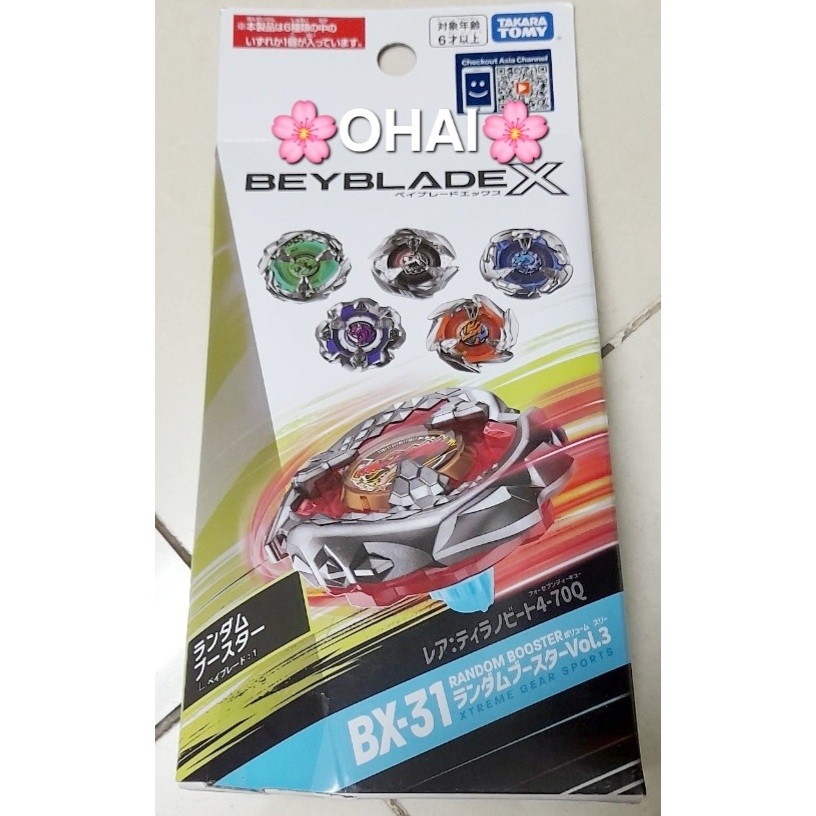 Con Quay Beyblade X BX-31 Random Booster Vol.3 Chính Hãng Takara Tomy