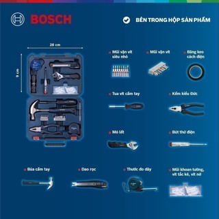 Bộ dụng cụ đa năng Bosch 66 món