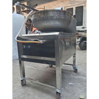 Máy rang cơm tự động1 tốc độ máy chiên cơm công nghiệp, Chảo 55cm năng suất 10-15 xuất/mẻ Giá Rẻ