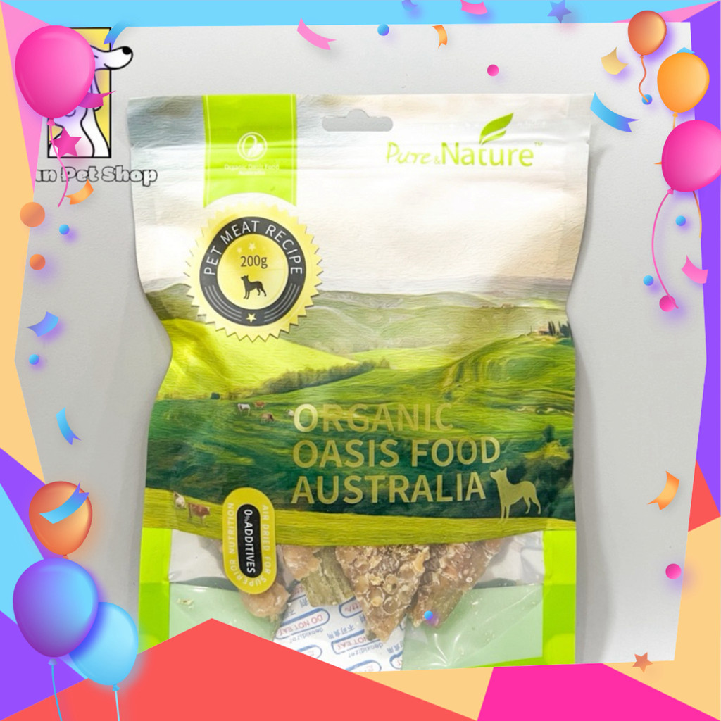 Snack thưởng đậu bắp bọc thịt gà 200gr - Organic Oasis Food Australia Pure Nature