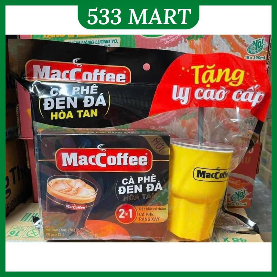 Cà Phê Phố Đen Đá - Maccoffee Đen Đá  (hộp 10 gói x 16g)
