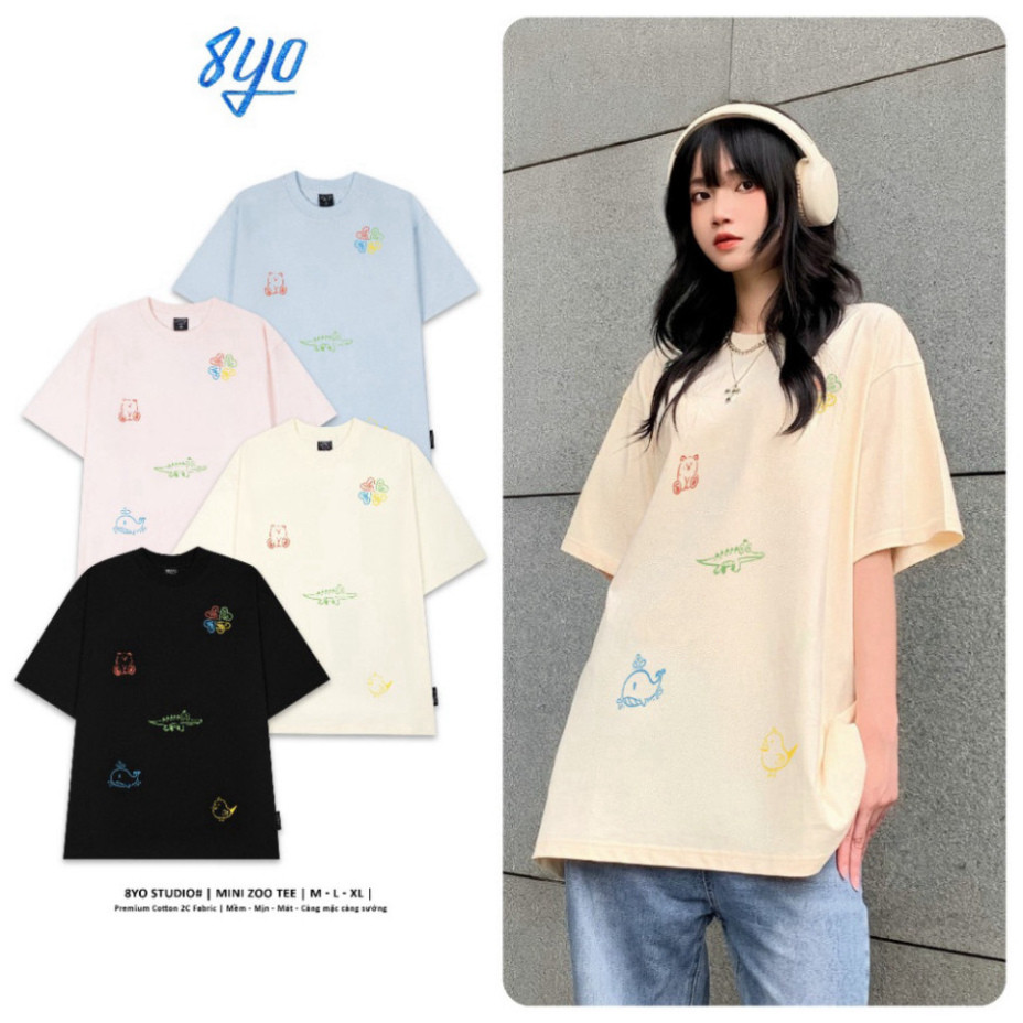 Áo Thun Thêu 8YO BASIC JERSEY Tee Cotton Mềm Mịn Mát - Áo Phông Local Brand Unisex Nam Nữ Form Rộng - Hottrend 2026 | BigBuy360 - bigbuy360.vn