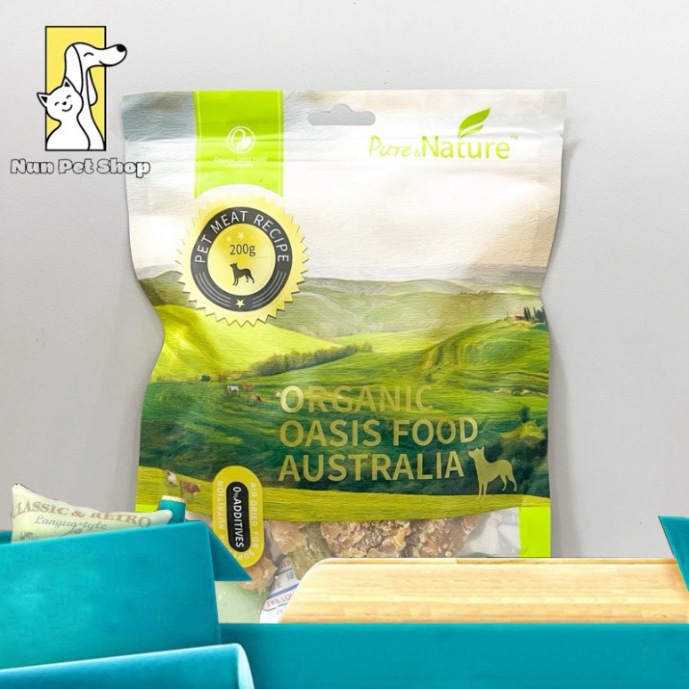 Snack thưởng đậu bắp bọc thịt gà 200gr - Organic Oasis Food Australia Pure Nature
