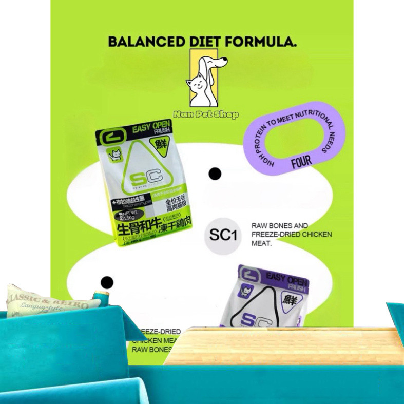 Thức ăn hạt cho mèo mọi lứa tuổi SC Grainfree 42% Protein