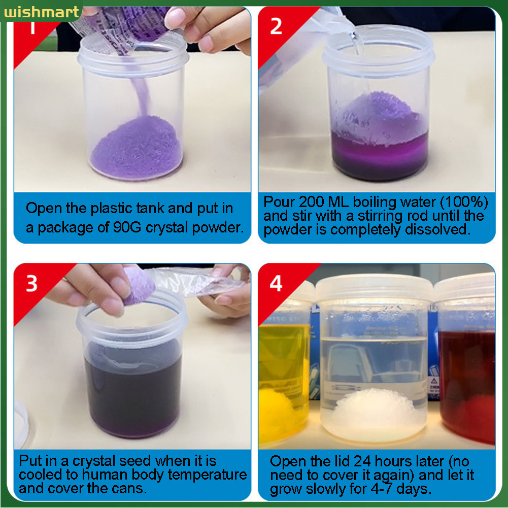 [Wm] DIY Faux Crystal Growing Kit Crafts Science Experiment Students Educational Toy