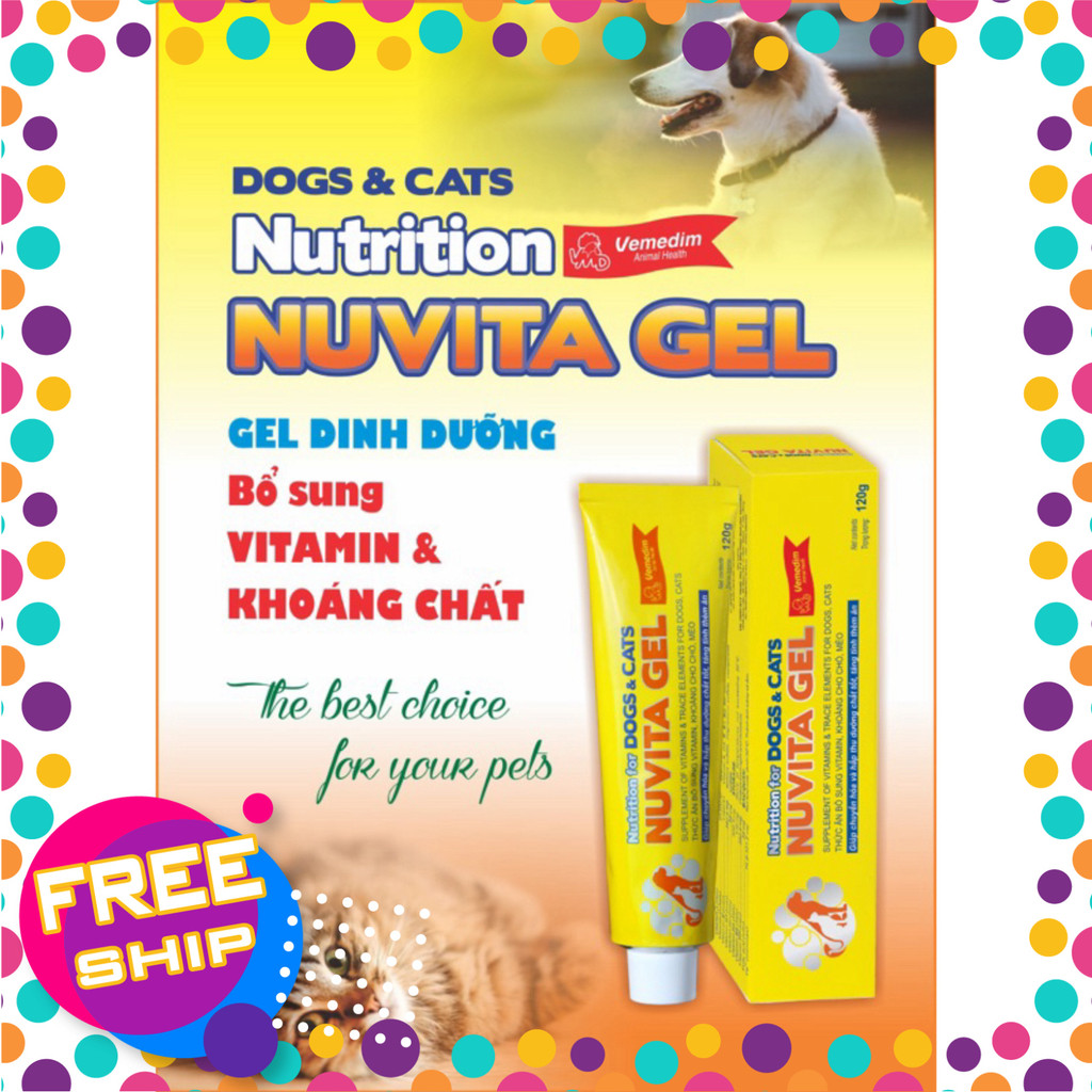 Gel dinh dưỡng bổ sung vitamin, khoáng cho chó, mèo - Vemedim NUVITA GEL
