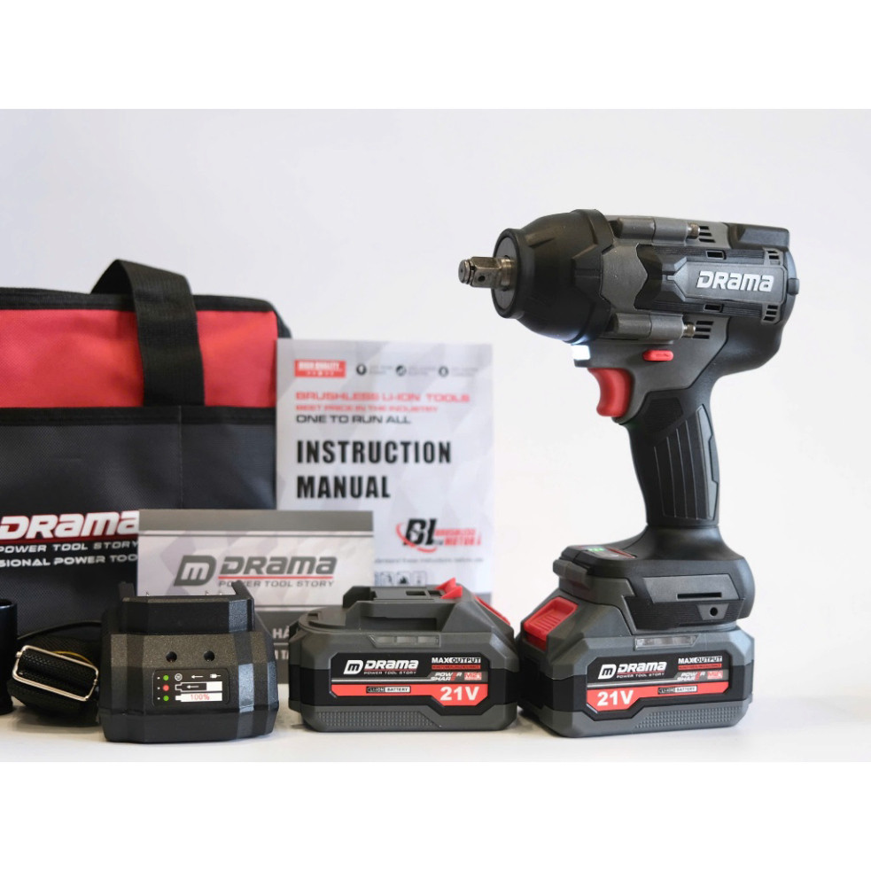 Máy siết bulong pin DRAMA 5598 Flex, Động cơ bền bỉ mạnh mẽ, Lực siết 800Nm