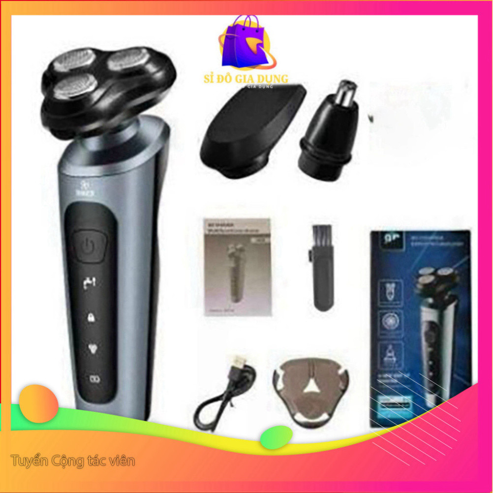 Máy cạo râu 9D SHAVER 4 in 1 cao cấp tặng kèm 6 phụ kiện tiện lợi