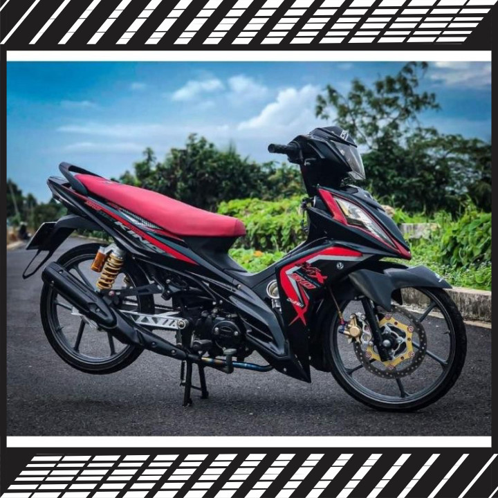 Tem rời xe Galaxy Sym 50cc mẫu Mx đỏ đen cực đẹp, tem cao cấp không bay màu, chống nước.(không bao g