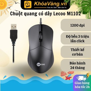Chuột máy tính có dây Lecoo M1102 Chính hãng | 3 triệu clicks | Dây 1m2 | Bảo hành 24 tháng