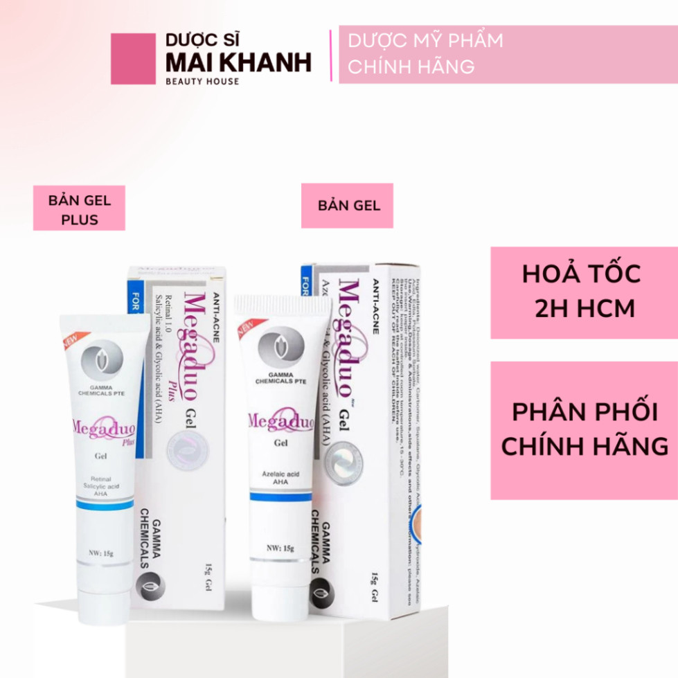 [Có Tem Phụ- Chính Hãng] Megaduo Gel/Plus Gamma 15g-30g, Gel Giảm Mụn Ẩn, Thâm, Đầu Đen Cho Da Dầu M
