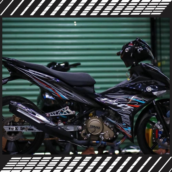 Tem rời exciter 150 đen tem lửa cực chất 2024