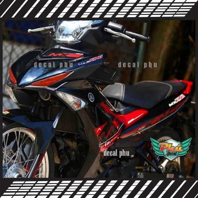 Tem rời Exciter 150 MX King đen đỏ