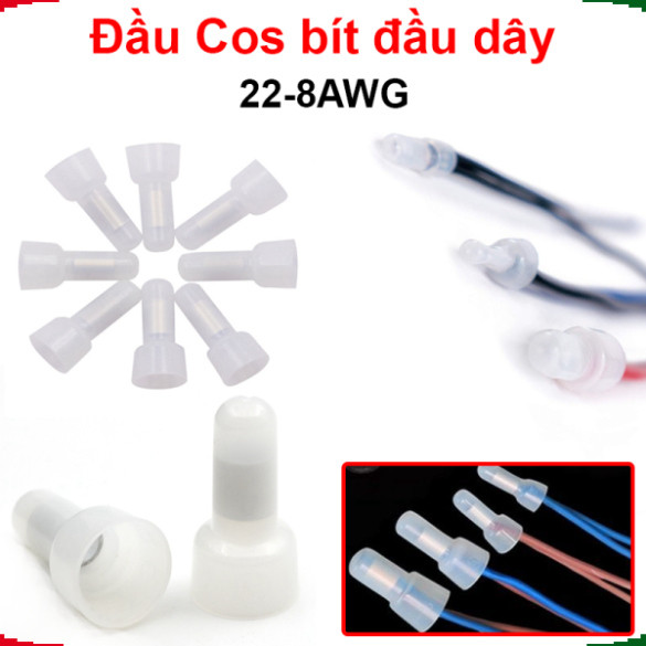 [Giá sỉ] Đầu Cos bít đầu cỡ dây 22AWG - 8AWG tiện dụng