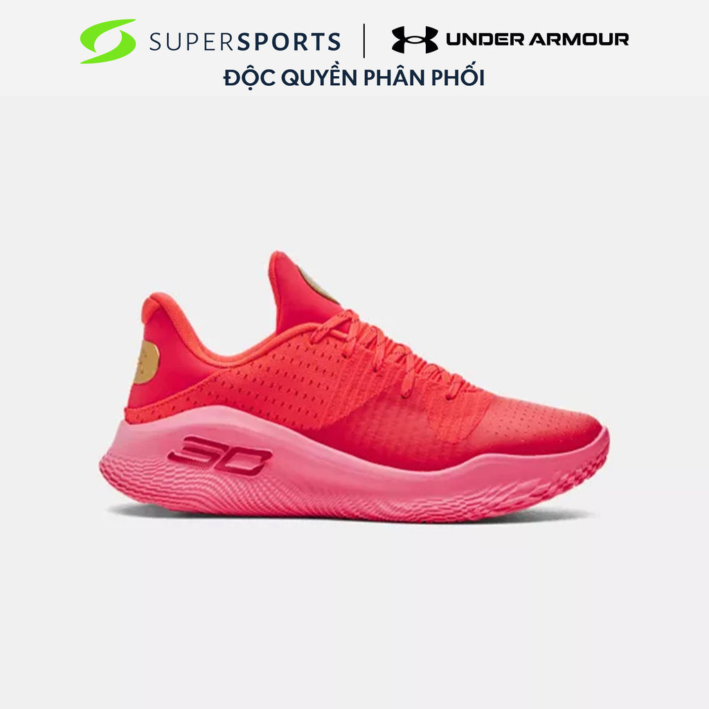 Giày Bóng Rổ Unisex Under Armour Curry 4 Low Flotro - Đỏ  - 3026620-600